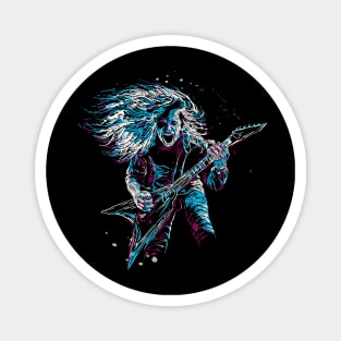 Abstract rock guitar player illustration Magnet